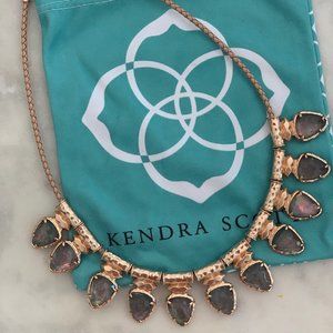 Kendra Scott Rose Gold Adjust Labradorite Necklace